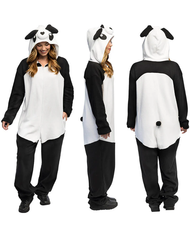 Panda Jumpsuit Adult Costume - Image 4