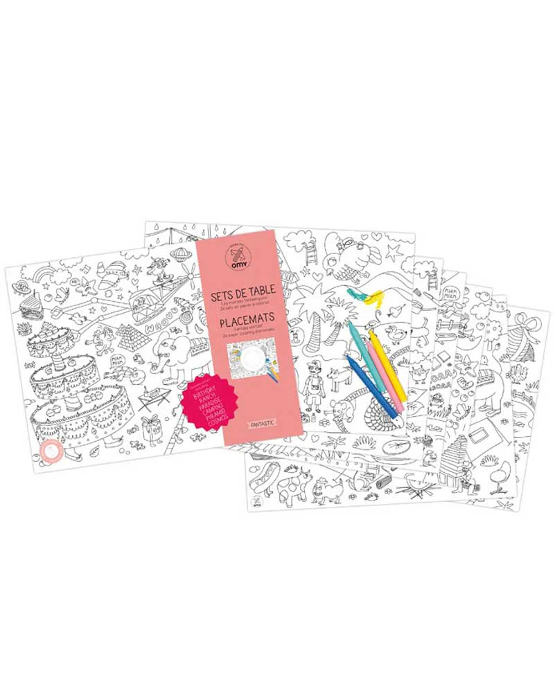 Party Colouring Placemats Pack of 24 - Image 2