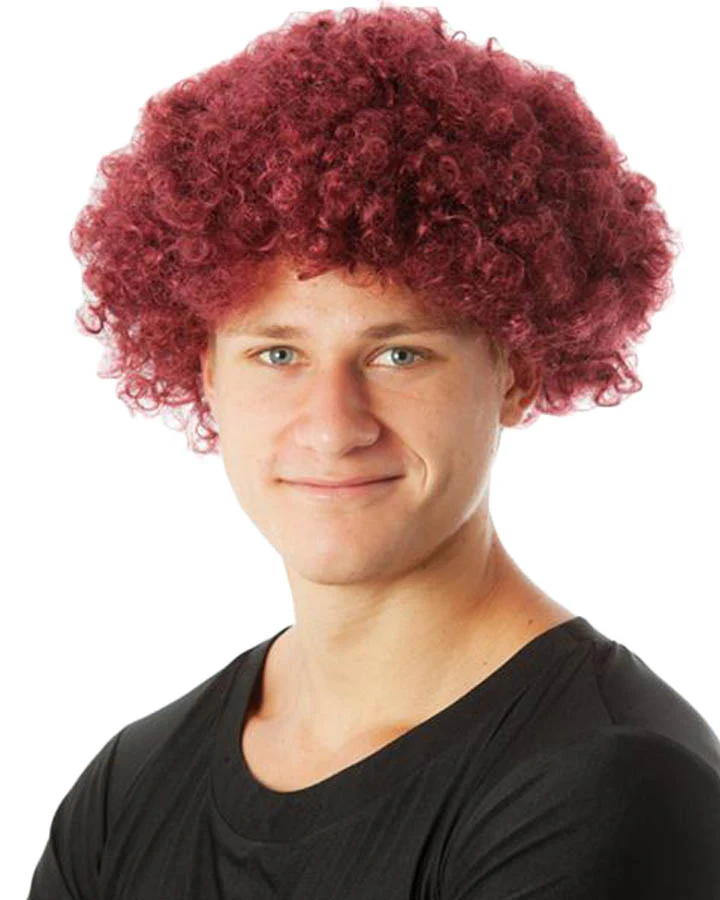 Party Curly Burgundy Wig - Image 4