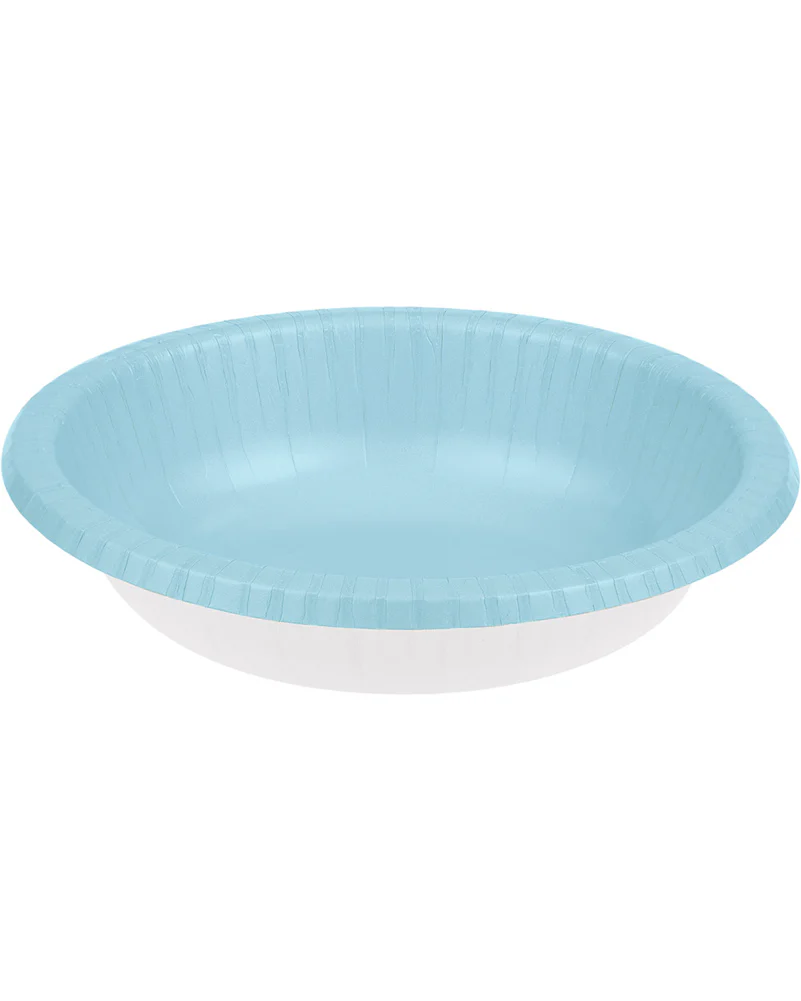 Pastel Blue Paper Bowls 590ml Pack of 20