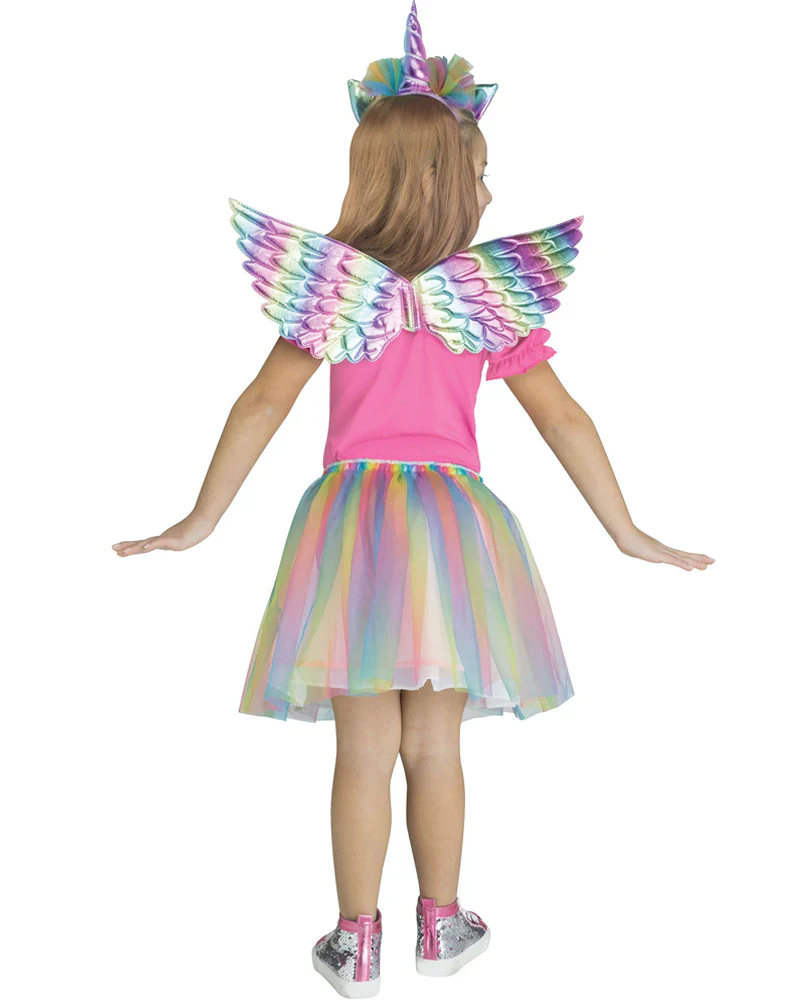 Pastel Unicorn Fantasy Wings Headband and Tutu Set - Image 2