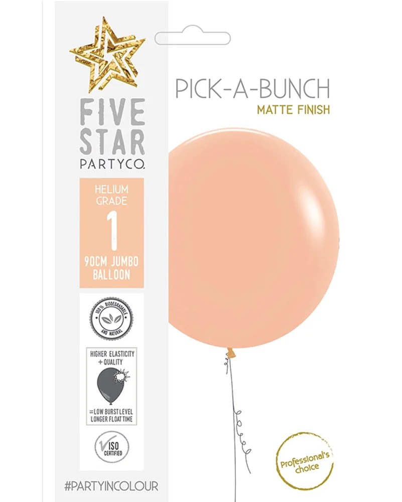 Peach Matte Round 90cm Latex Balloon