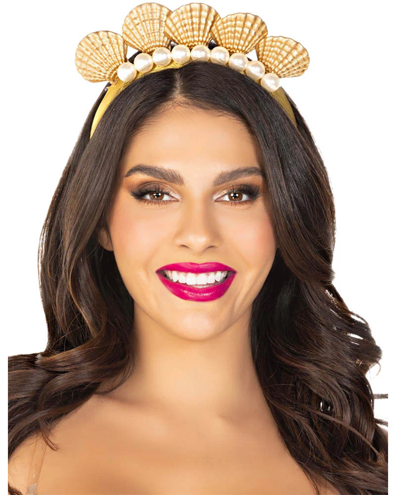 Pearl Shell Mermaid Crown Headband