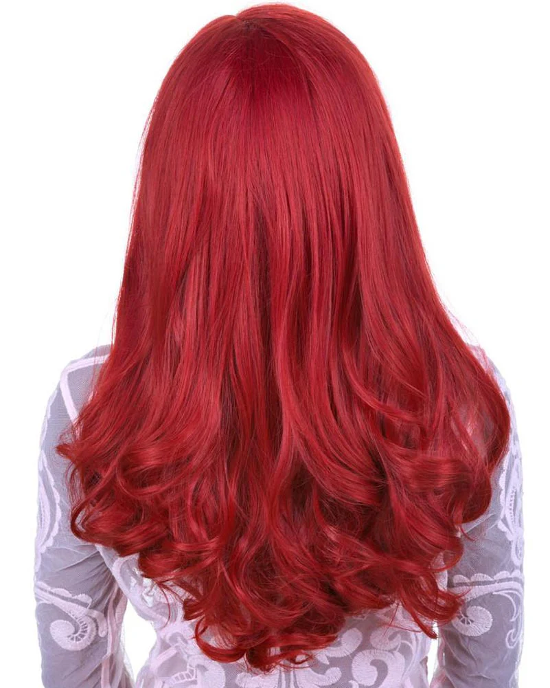 Peek A Boo Henna Lace Front Premium Long Red Wig - Image 3