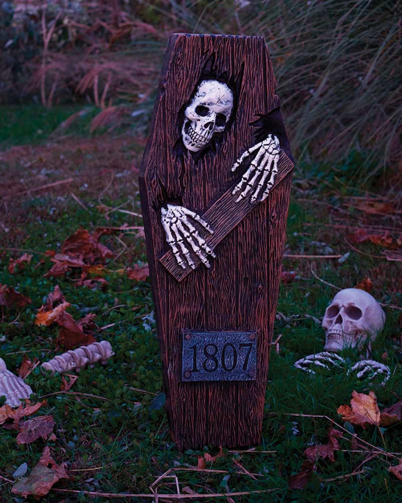 Peeping Skeleton Coffin Decoration 69cm - Image 2