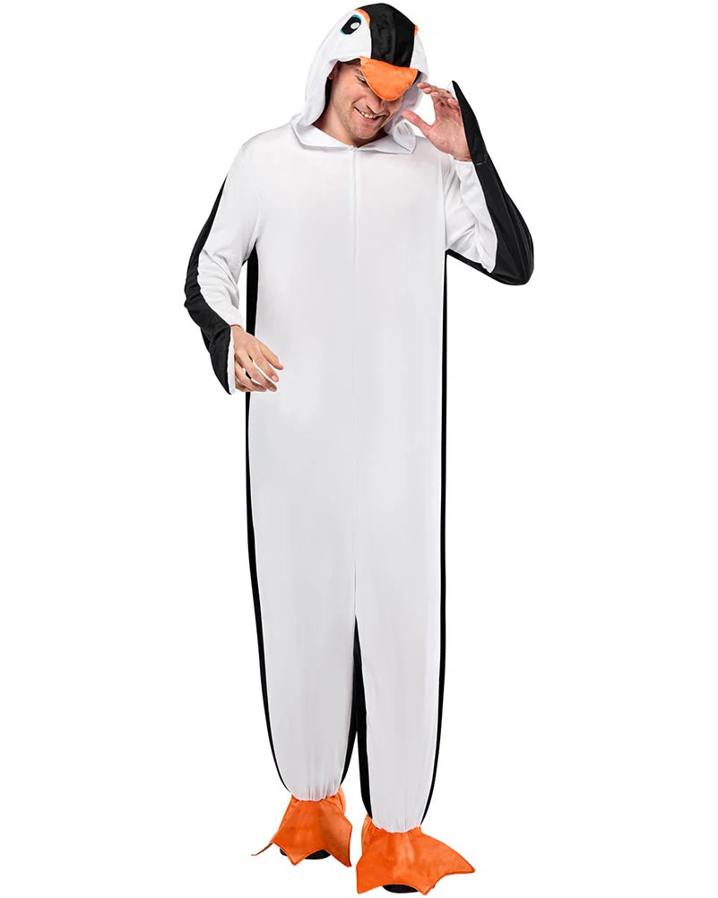 Penguin Plush Onesie Mens Costume