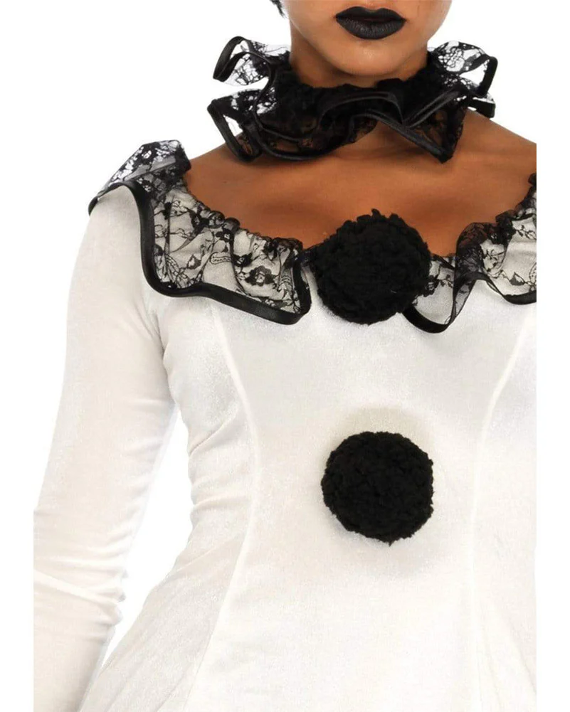 Pierrot Clown Womens Costume - Image 4