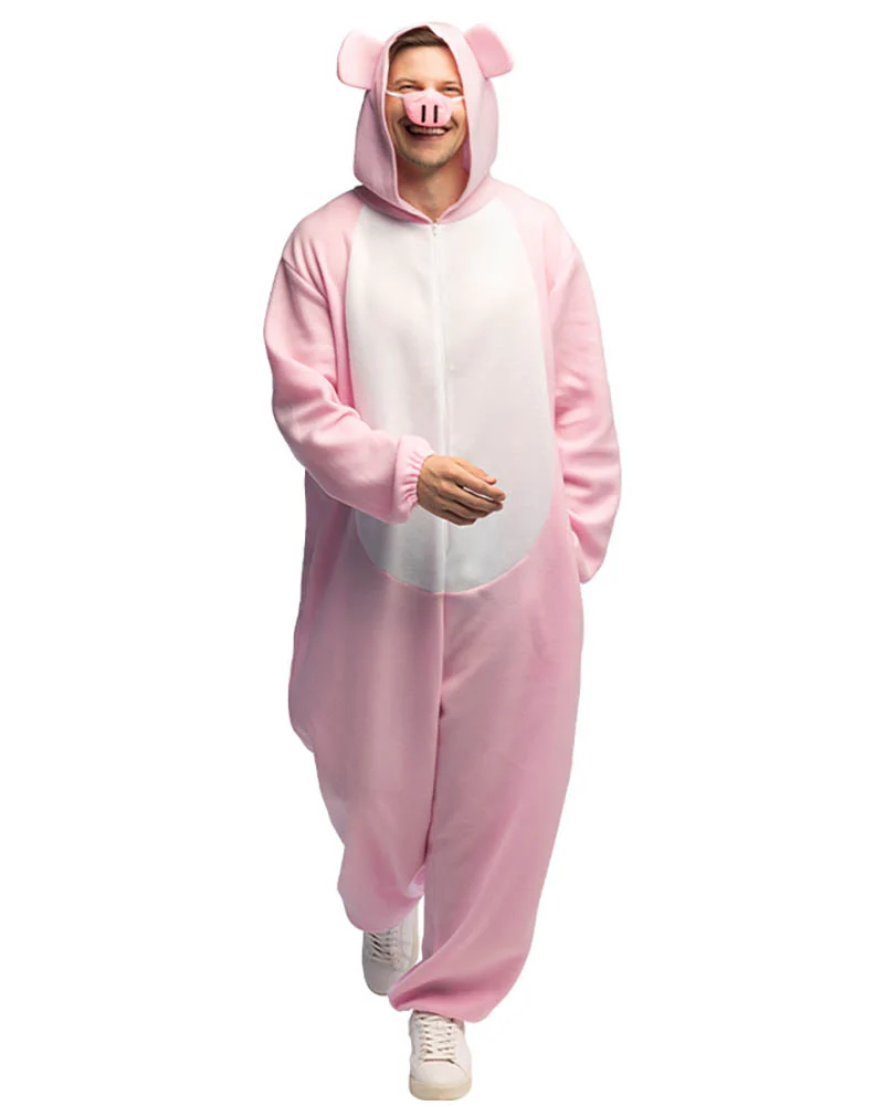 Pig Jumpsuit Adult Plus Size Costume - Image 2