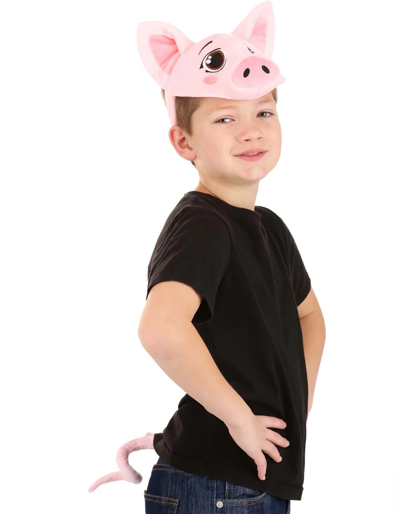 Pig Plush Headband and Tail Deluxe Set - Image 2