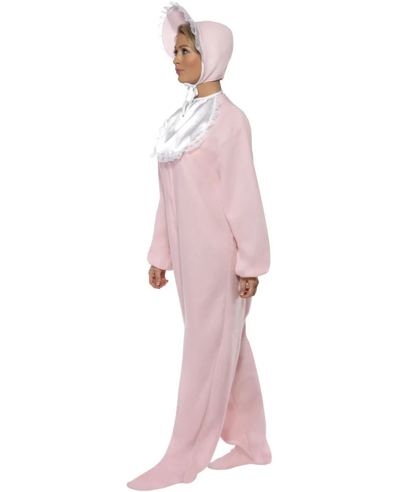Pink Baby Girl Romper Adult Costume - Image 3