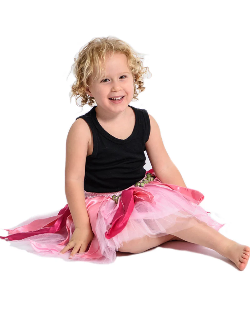 Pink Gum Blossom Deluxe Kids Skirt - Image 4