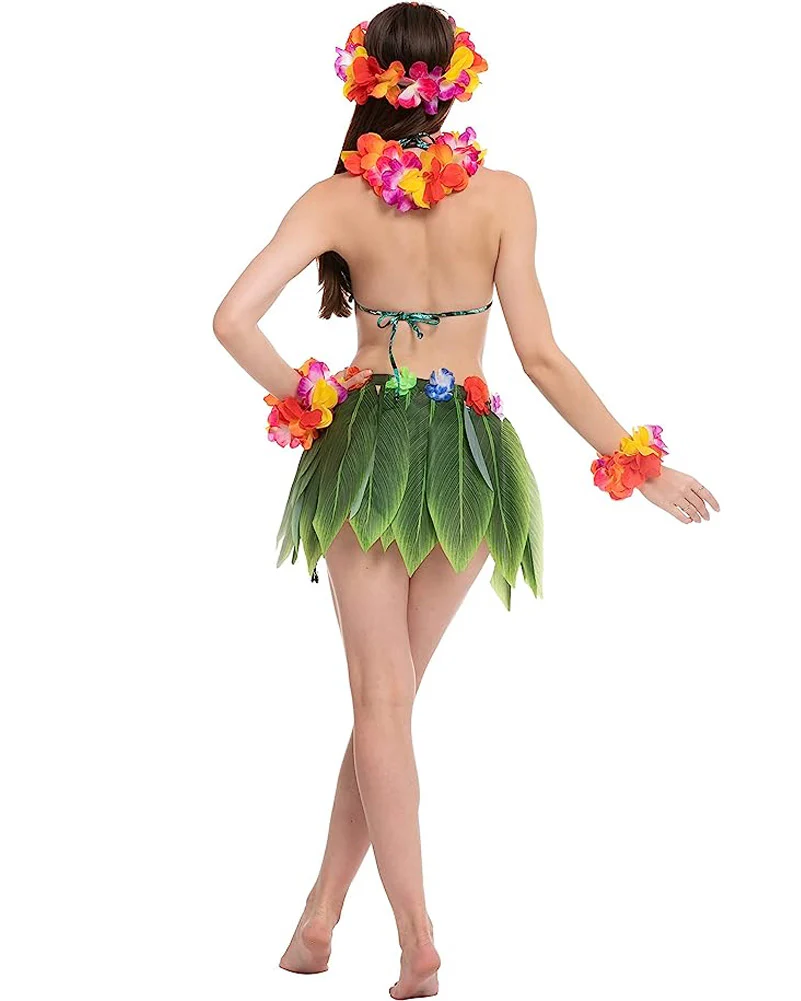 Pink Hawaiian Dancer Womens Costume Set - Image 5