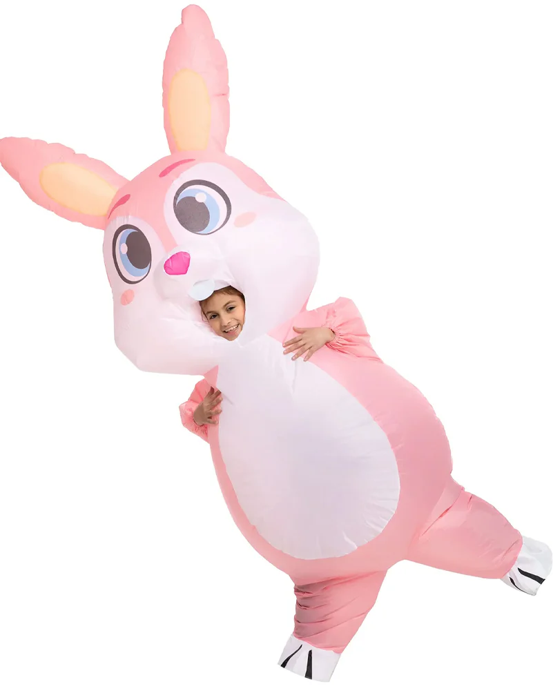Pink Inflatable Bunny Inflatable Adult Costume - Image 4