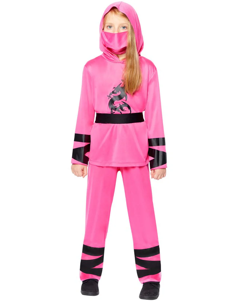 Pink Ninja Girls Costume 6-8 Years - Image 4