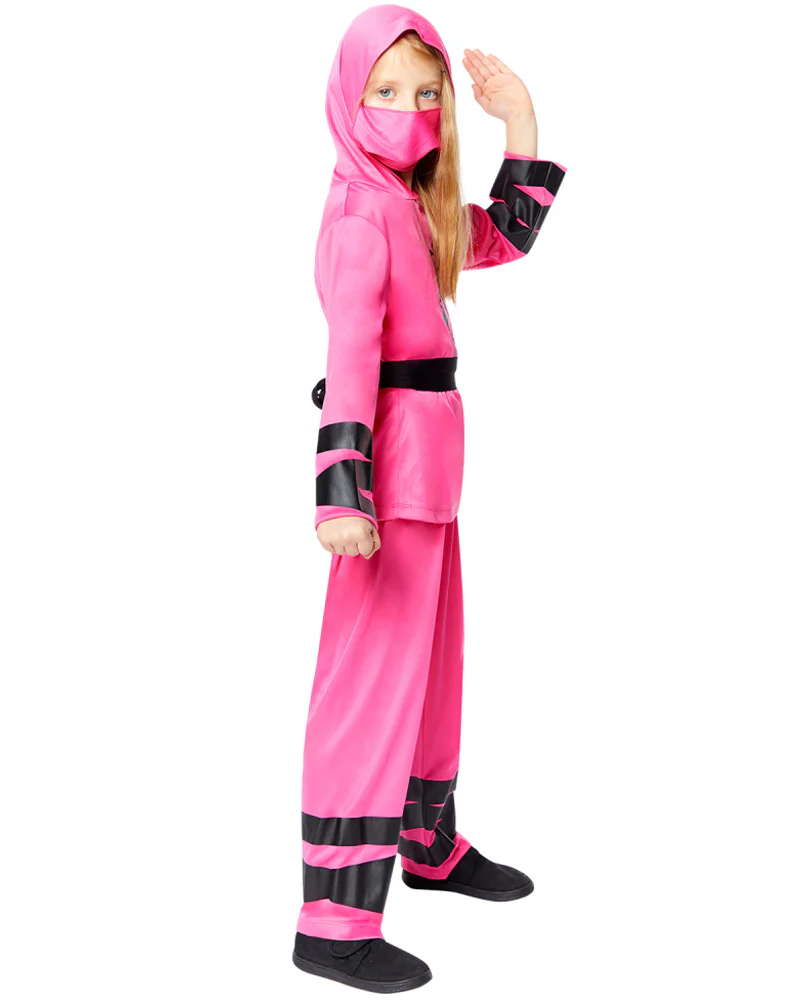 Pink Ninja Girls Costume 6-8 Years - Image 6