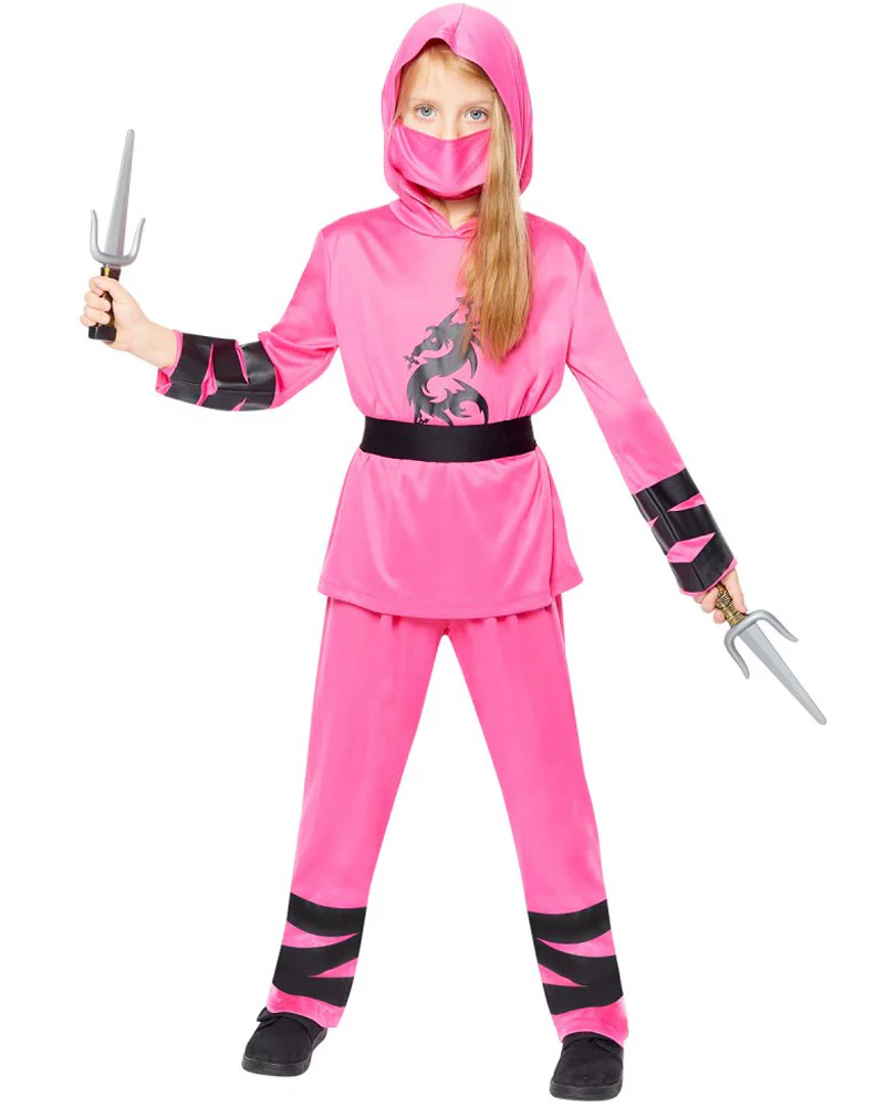 Pink Ninja Girls Costume 8-10 Years - Image 5