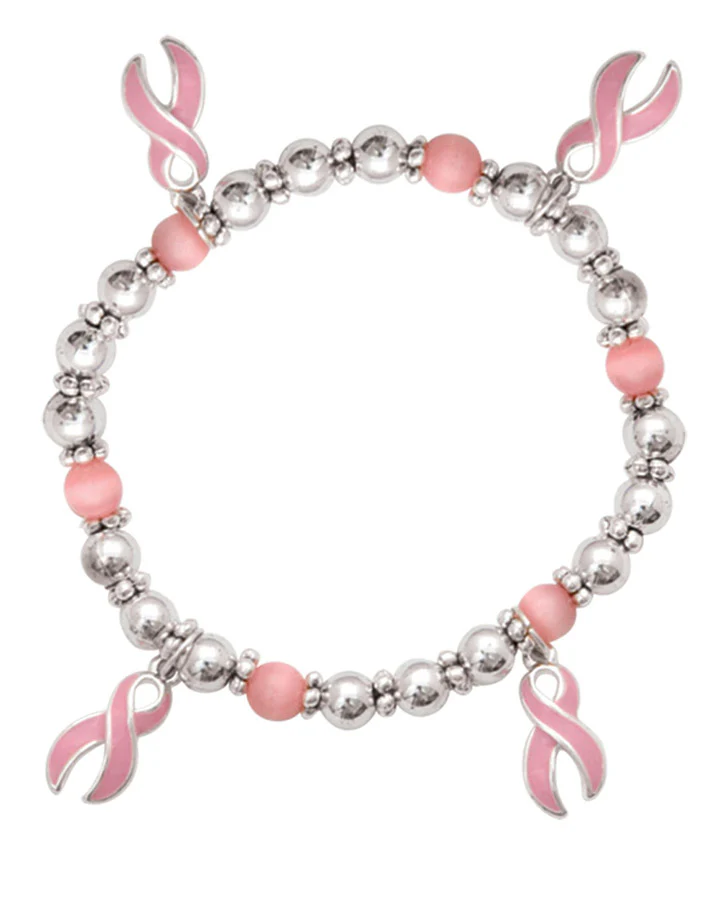 Pink Ribbon Stretch Bracelet