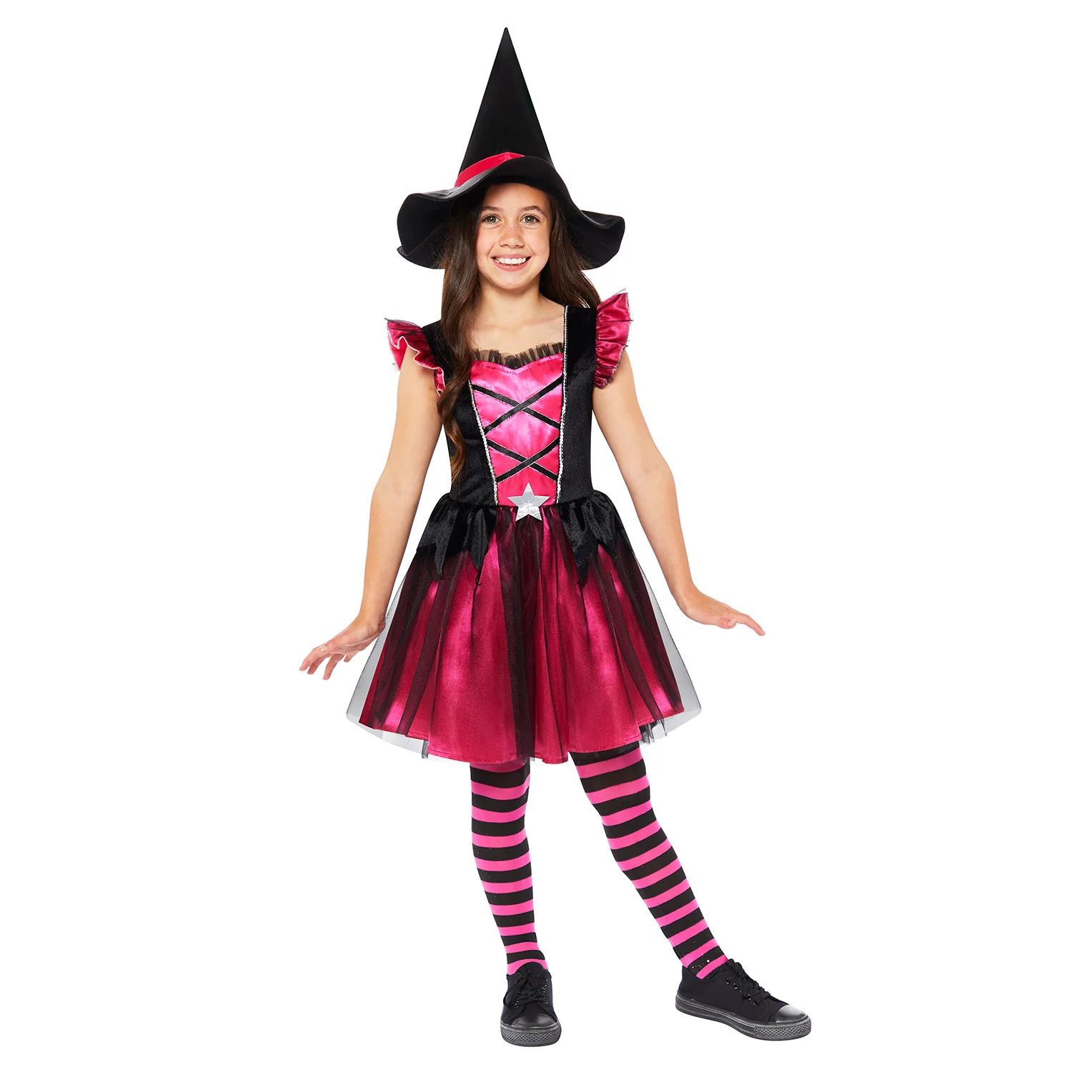 Pink Witch Girls Costume 6-8 Years