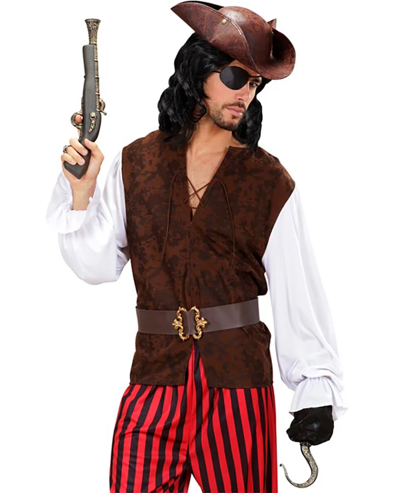 Pirate Mens Shirt with Vest - Image 3