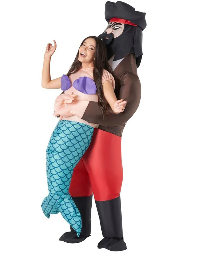 Pirate Mermaid Inflatable Pick Me Up Adult Costume - Image 2