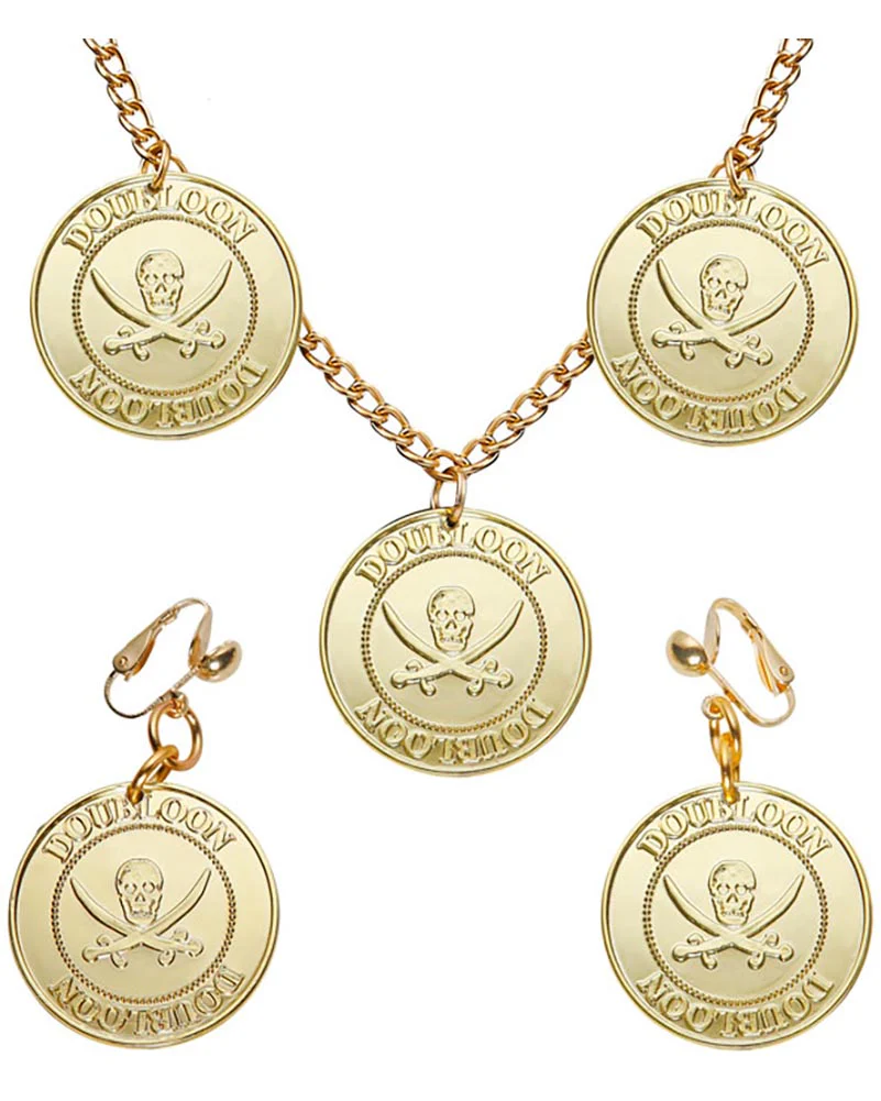 Pirate Necklace and Earrings Set - Image 2