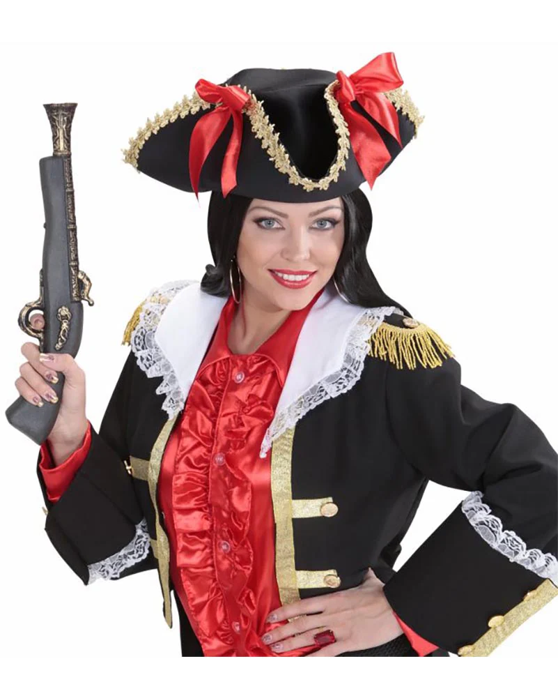 Pirate Tricorn Hat with Bows - Image 4