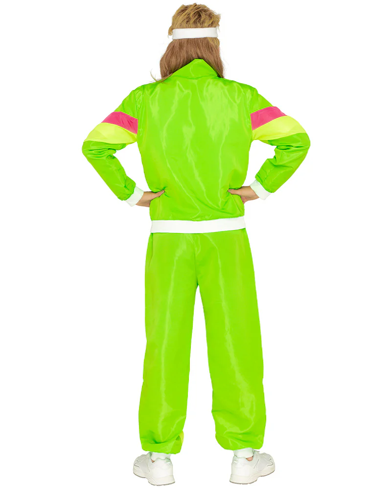 80s Neon Tracksuit Plus Size Mens Costume - Image 2