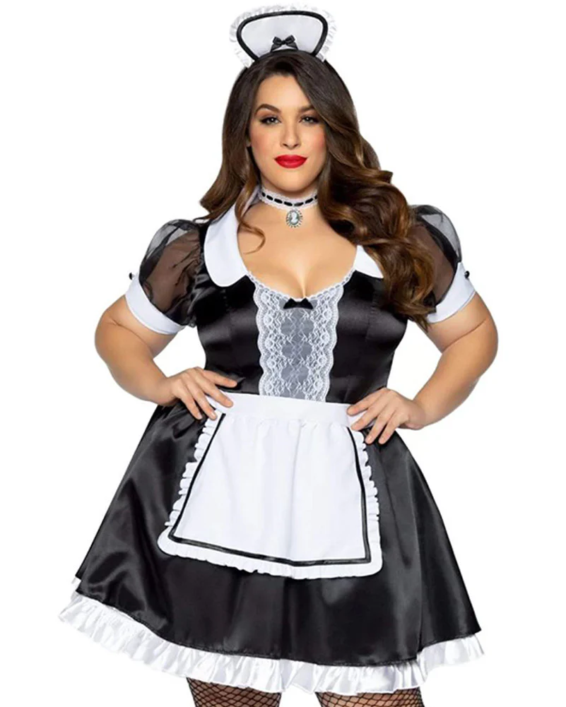 Classic French Maid Womens Plus Size Costume - Image 3