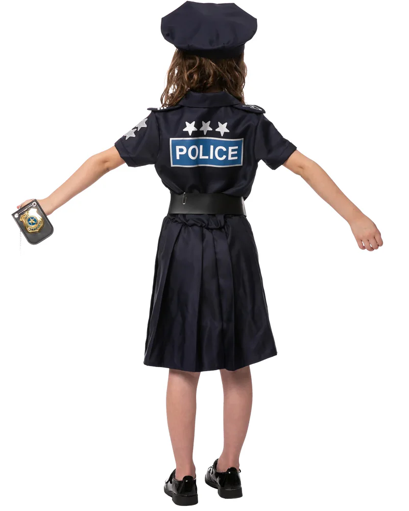Police Officer Complete Girls Costume - Image 2