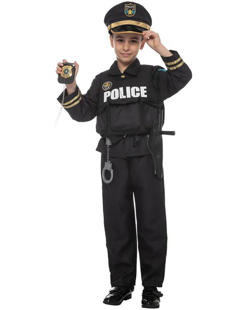 Police Uniform Boys Costume