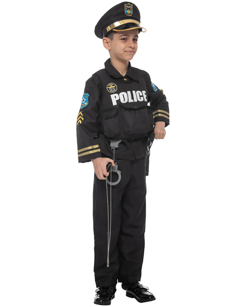 Police Uniform Boys Costume - Image 2