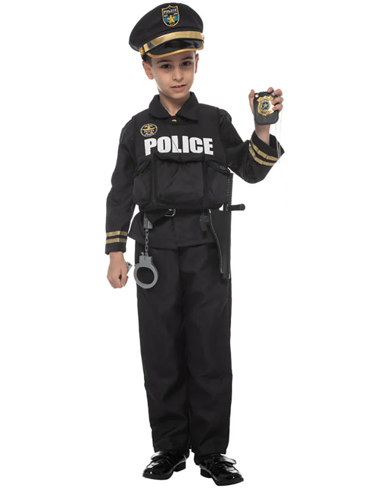 Police Uniform Boys Costume - Image 6