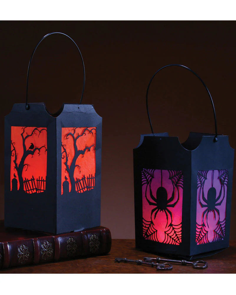 Pop Open Lantern Purple Spider and Orange Crow Pack of 2