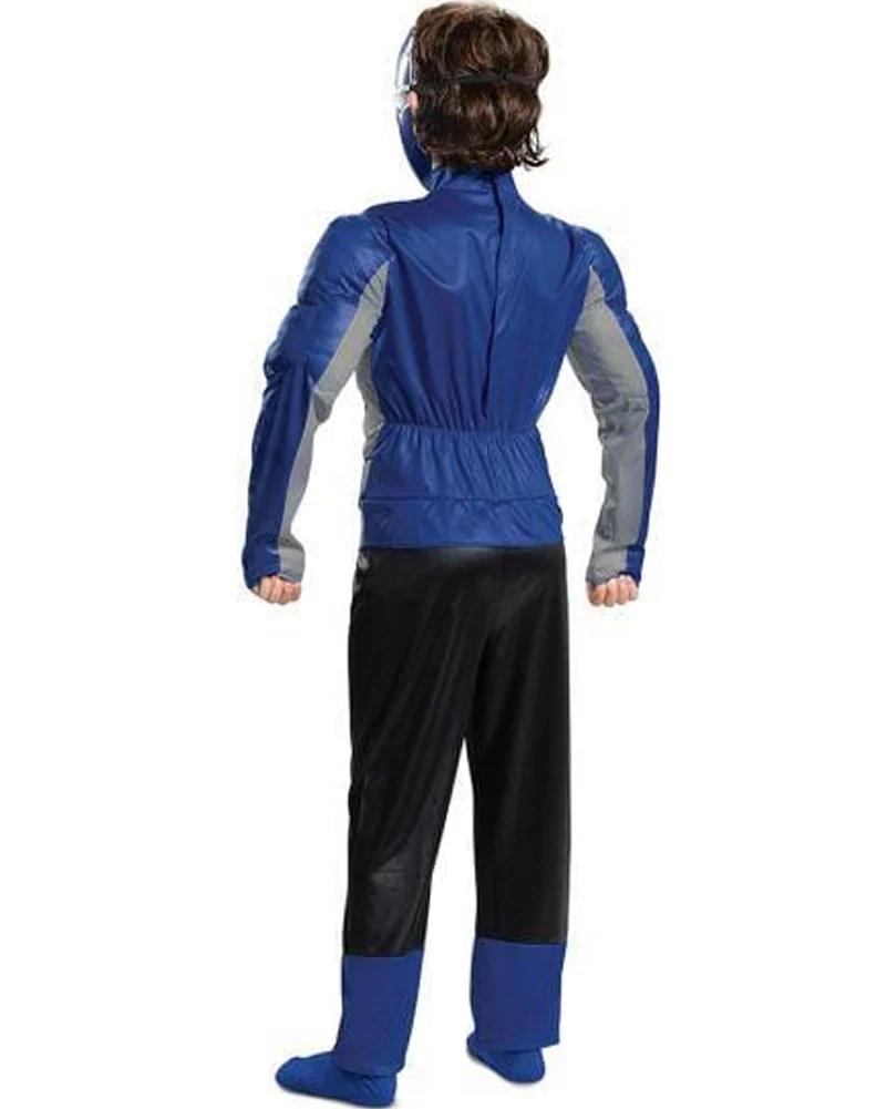 Power Rangers Blue Ranger Beast Morpher Classic Muscle Kids Costume - Image 4