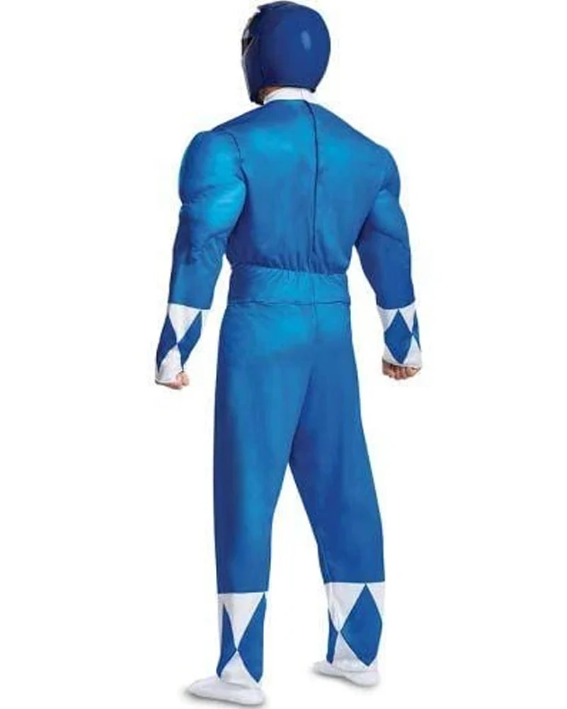 Power Rangers Blue Ranger Classic Muscle Adult Costume - Image 2