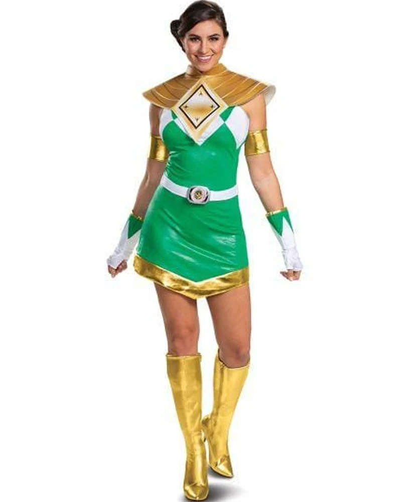 Power Rangers Green Ranger Mighty Morpher Deluxe Womens Costume - Image 3