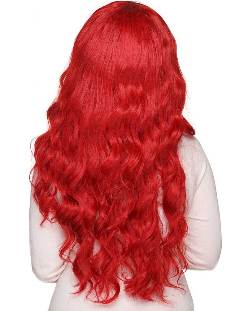 Premium Long Wavy Crimson Red Wig - Image 2
