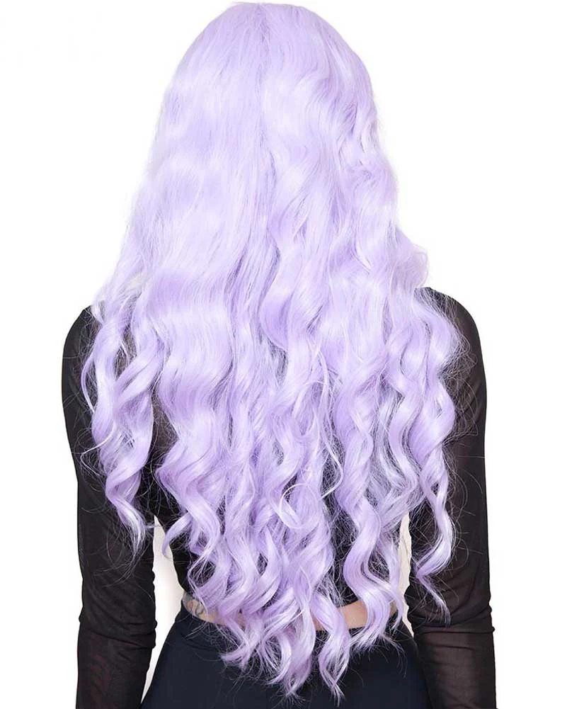 Premium Long Wavy Lavender Wig - Image 4