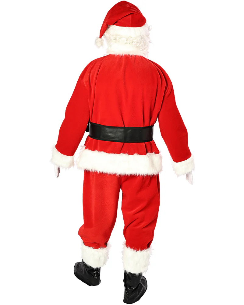 Premium Velvet Santa Suit Adult Christmas Costume - Image 4