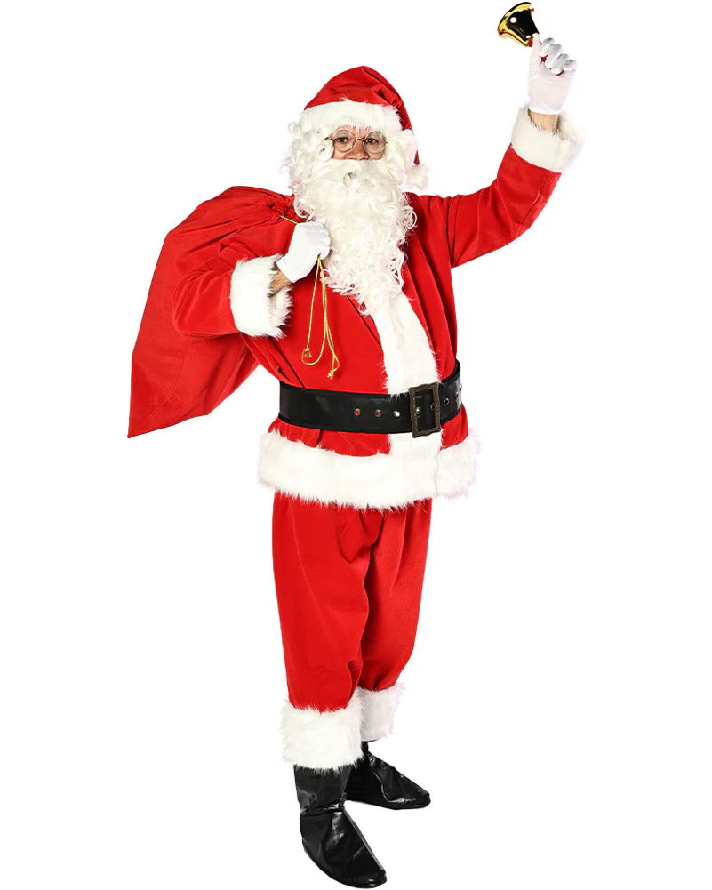 Premium Velvet Santa Suit Adult Plus Size Christmas Costume - Image 2