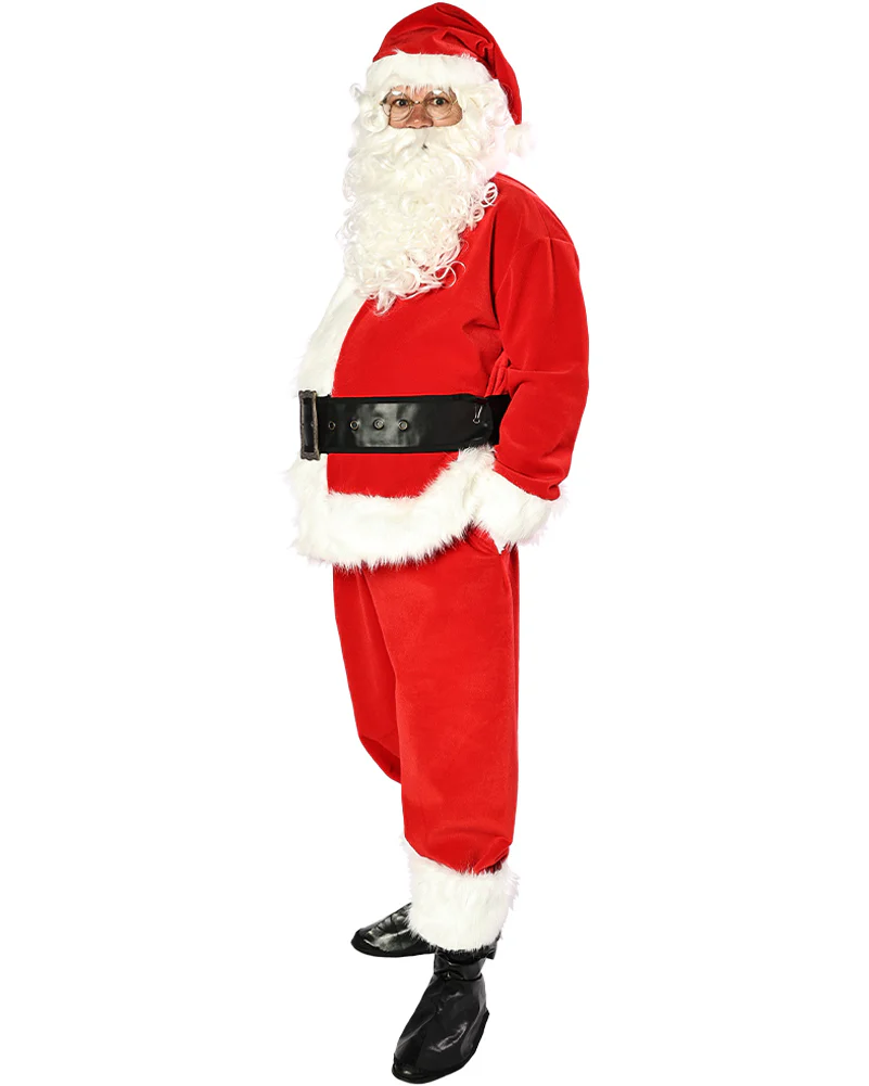 Premium Velvet Santa Suit Adult Plus Size Christmas Costume - Image 3