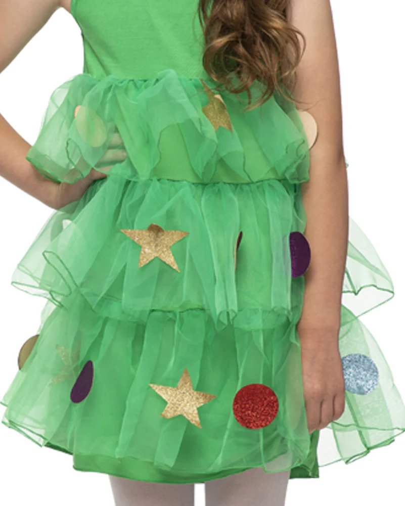 Pretty Christmas Tree Girls Christmas Costume - Image 5