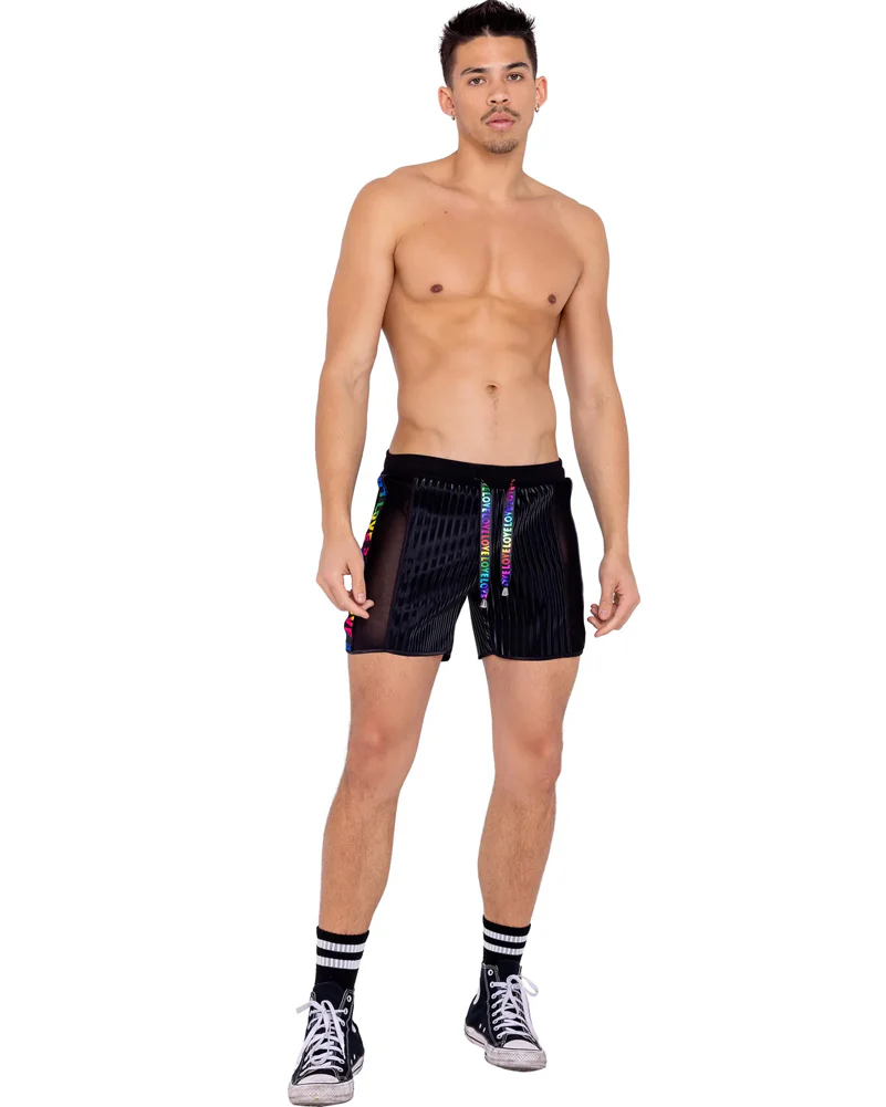 Pride Two Tone Biker Mens Shorts - Image 3
