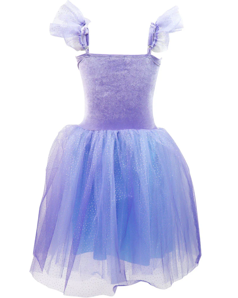 Princess Violet Velvet Dress with Tulle Skirt Girls Book Week Costume - Image 2