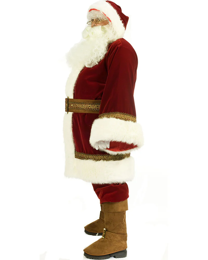Professional Old Time Santa Plus Size Mens Christmas Costume - Image 2