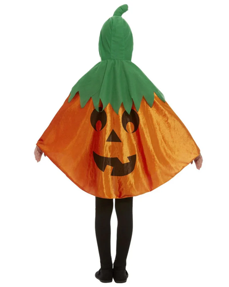 Pumpkin Hooded Kids Cape - Image 2