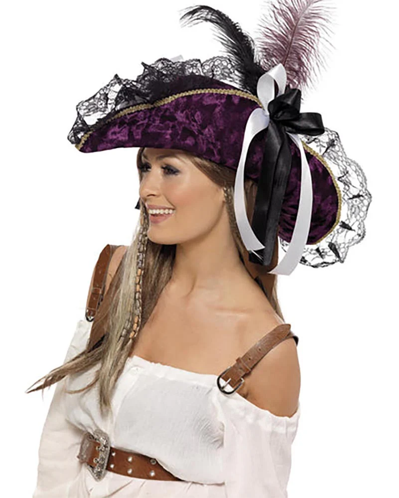Purple Fever Marauding Womens Pirate Hat - Image 2
