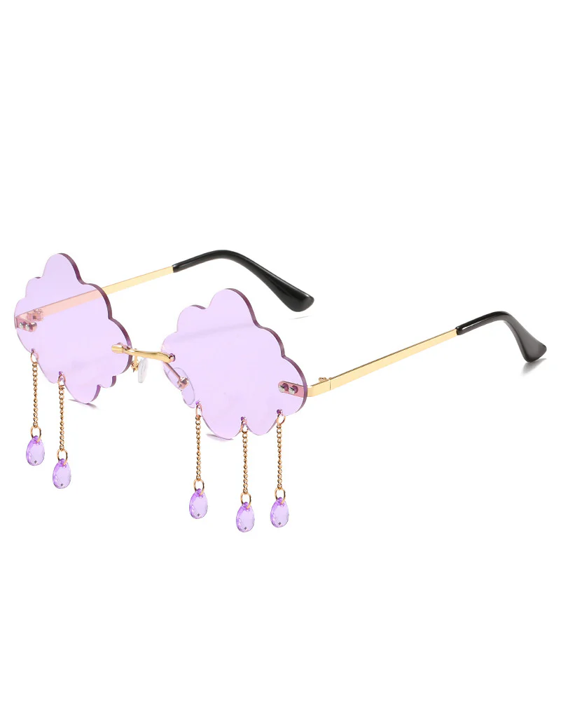 60s Purple Festive Cloud Glasses