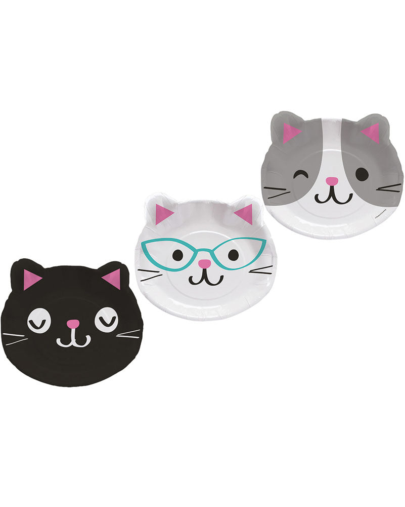 Purrfect Party 20cm Plates Pack of 8 - Image 2