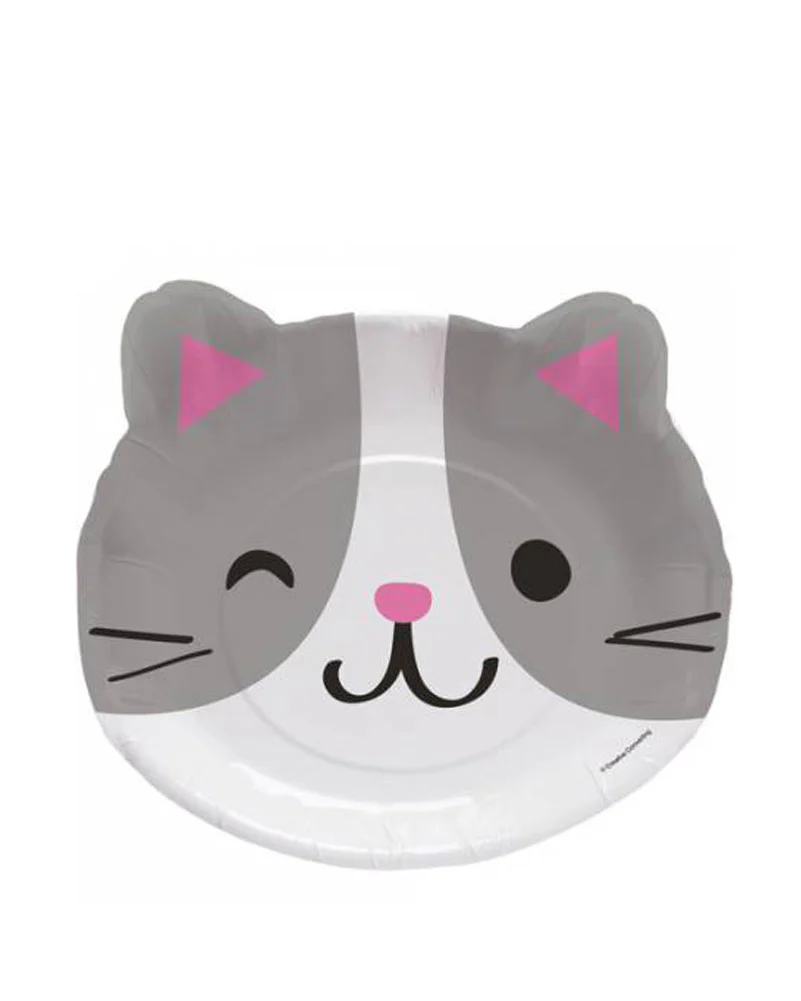 Purrfect Party 20cm Plates Pack of 8 - Image 4